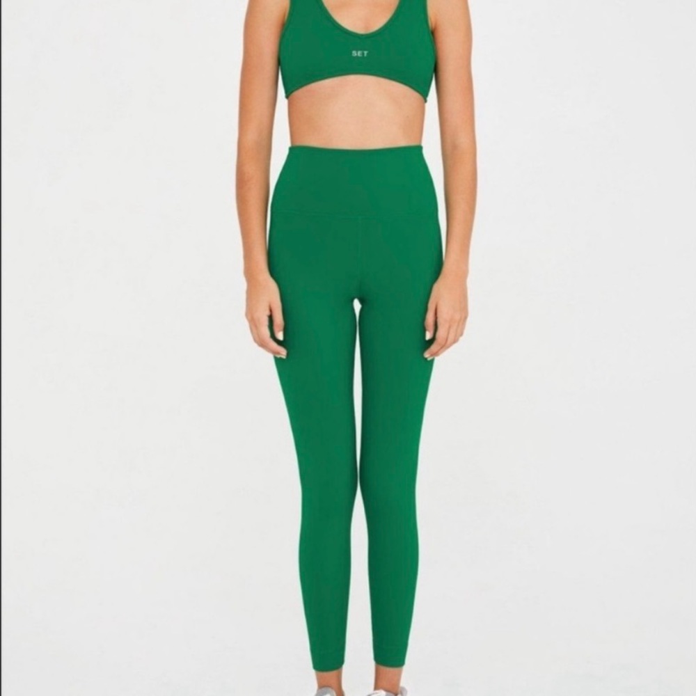SET Active Sportbody Leggings in Palm Green size L (large)